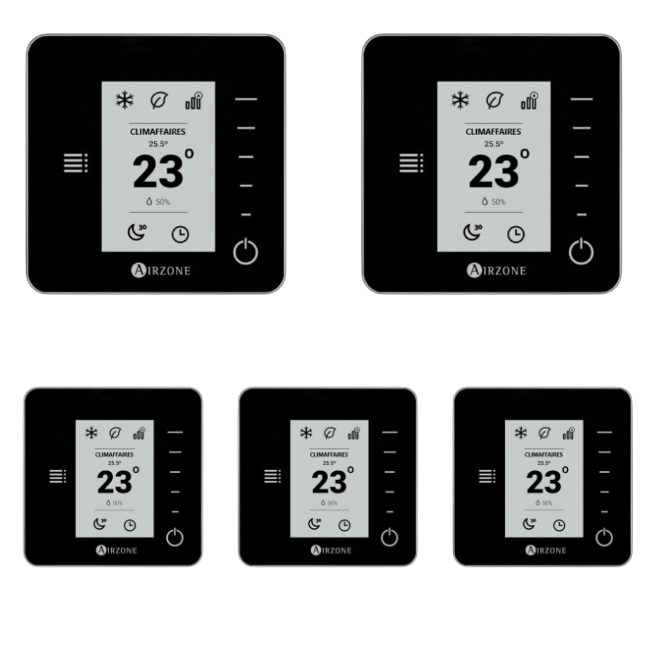 Pack 5 thermostats Airzone noir